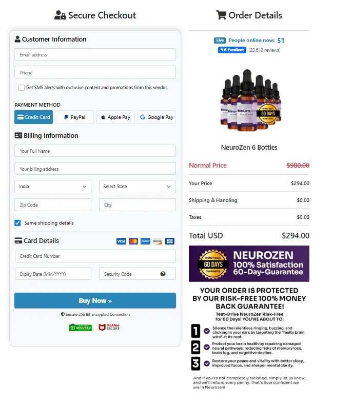 NeuroZen- Secure Page